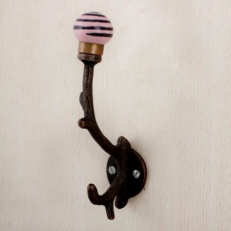 Pink Black Strip Tree Hooks-EHG-79